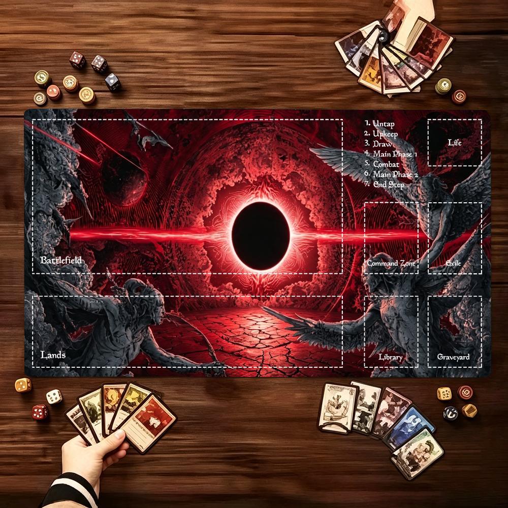 Board Game Horror - Dark Red Eclipse Extended Game Playmat