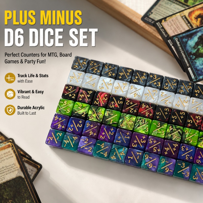 Game Token Counter - 16mm Plus Minus Dice Number 16