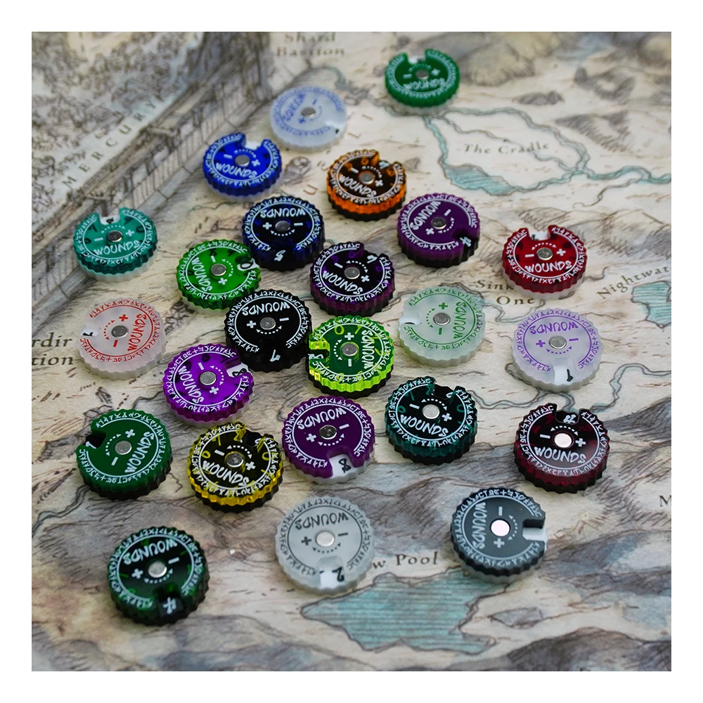 Game Token Counter - 20mm Wounds Tracker 1set/ONE set