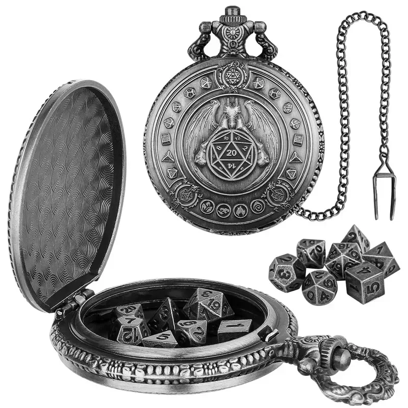 Board Game Roleplay - Antique Dragon Wings Pocket Watch Case