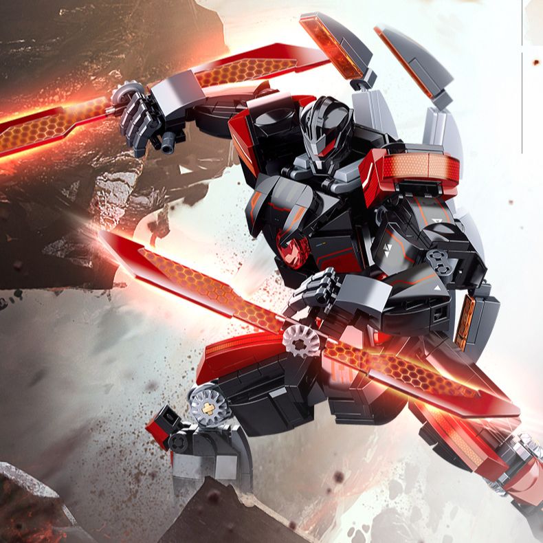 585pcs Black Red Mecha Assembl - Board Game Unmatched review and price