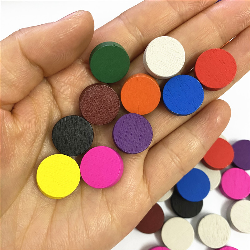 50pieces 15*5MM 11 Colors Wood - Game Token Counter review and price