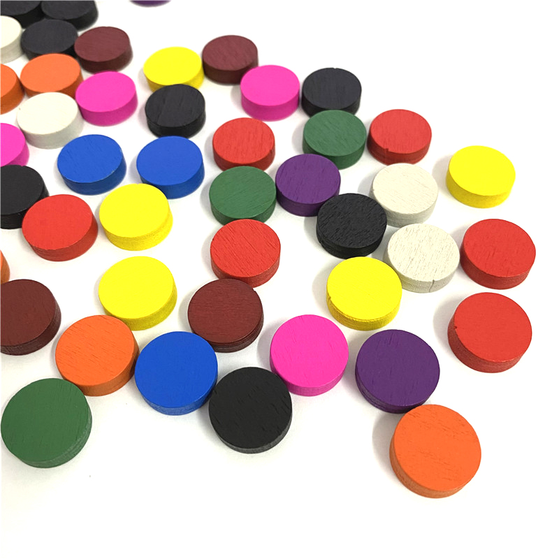 50pieces 15*5MM 11 Colors Wood - Game Token Counter review and price
