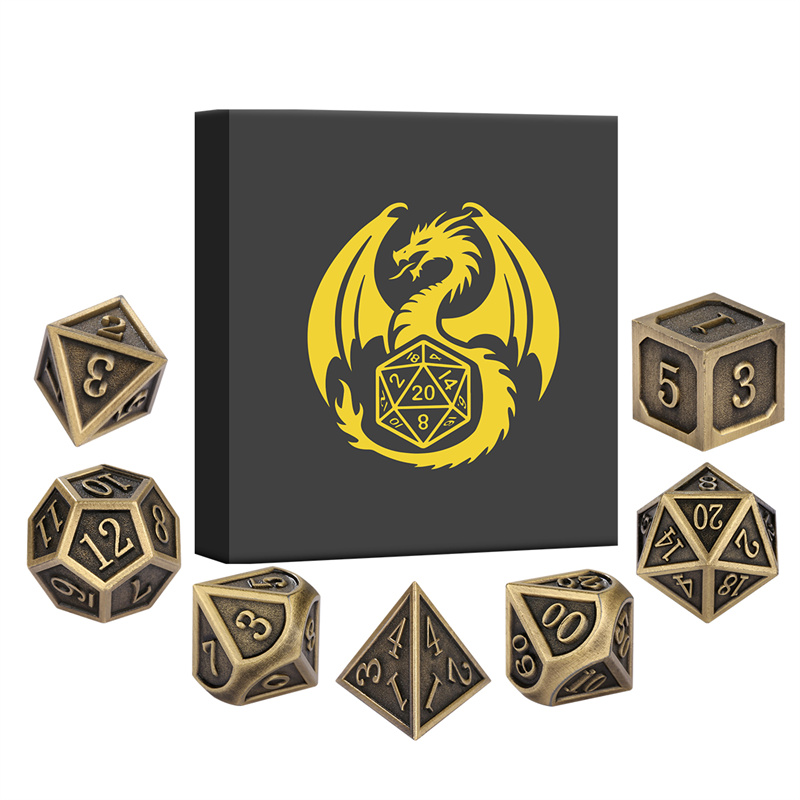 7pcs/set Metal Polyhedral Dice - Board Game Roleplay review and price