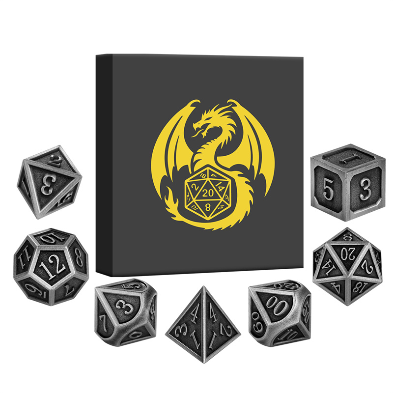 7pcs/set Metal Polyhedral Dice - Board Game Roleplay review and price