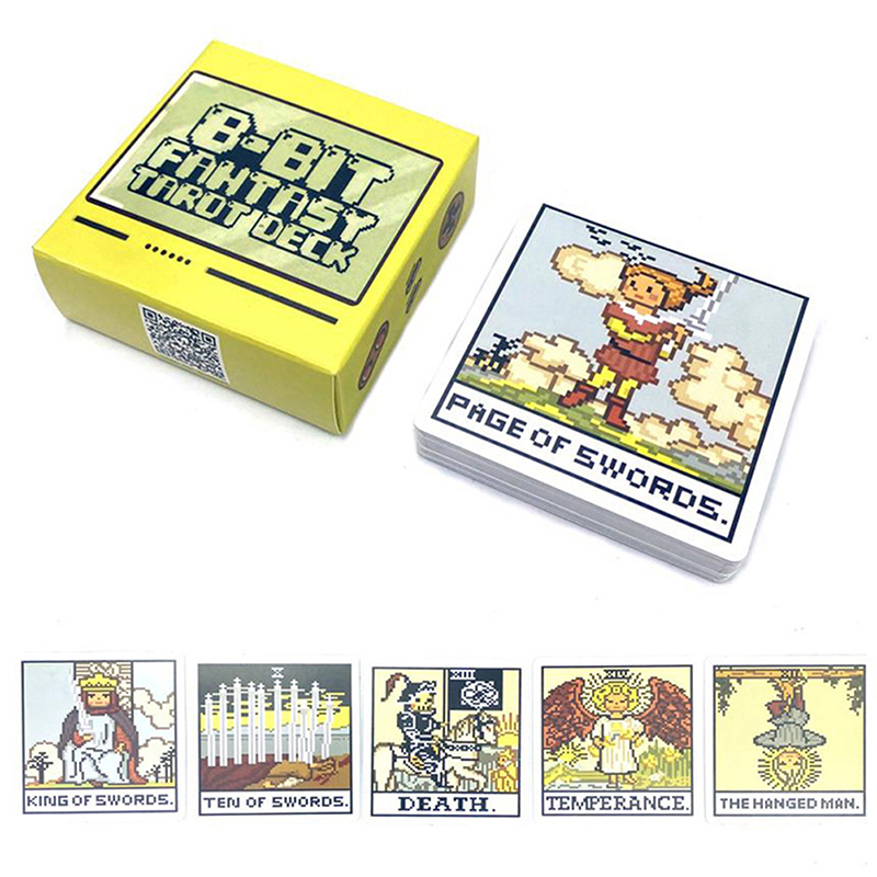 1Box 8 Bit Fantasy Tarot Deck  - Card Game Deck review and price