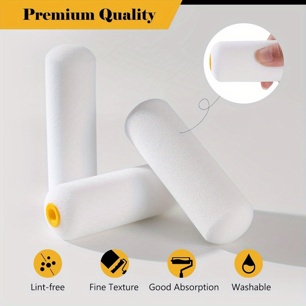 10 pcs Sponge Paint Roller Sma - Miniature Painting Set review and price