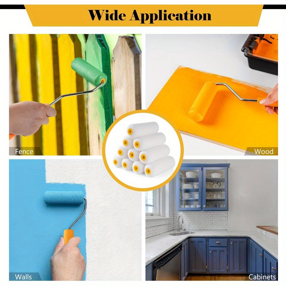 10 pcs Sponge Paint Roller Sma - Miniature Painting Set review and price
