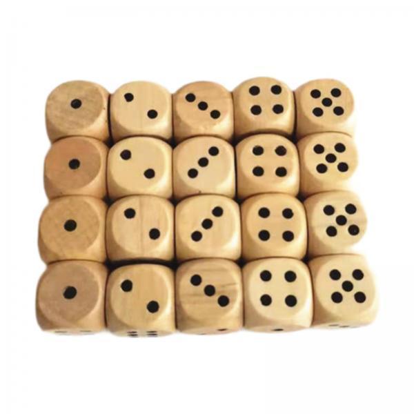 Wooden Six Sided Dice Set 2cm  - Board Game Roleplay review and price