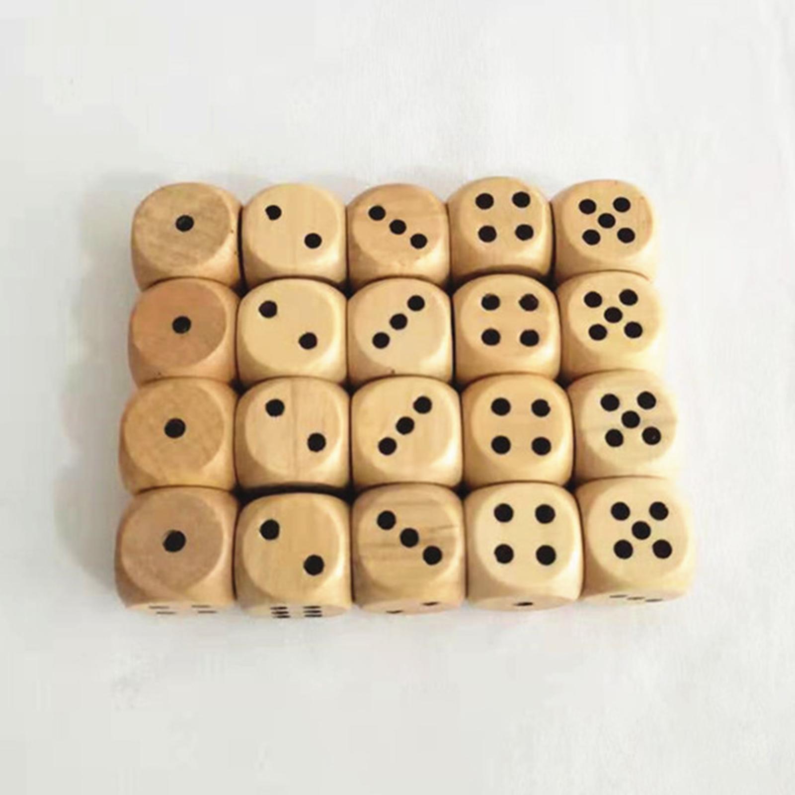 Wooden Six Sided Dice Set 2cm  - Board Game Roleplay review and price
