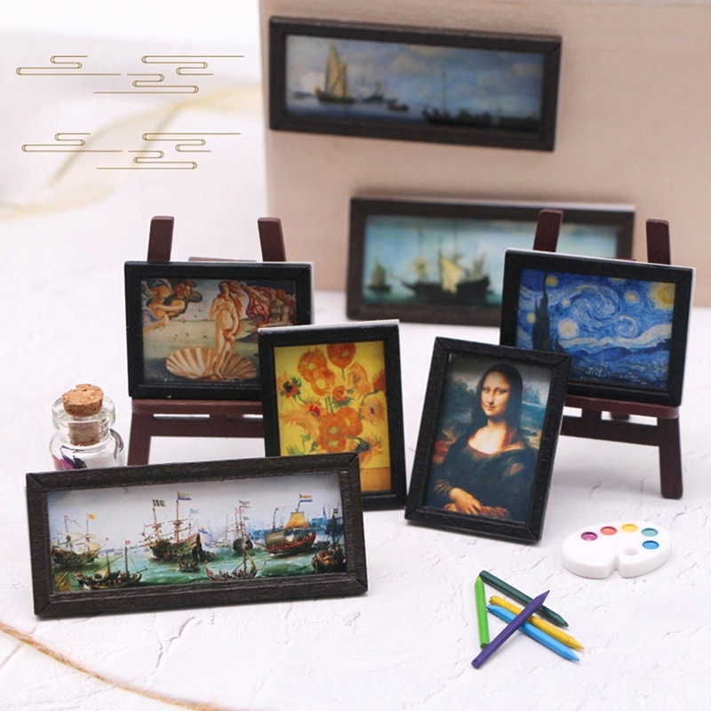 8Pcs/Set 1:12 Dollhouse Miniat - Miniature Painting Set review and price