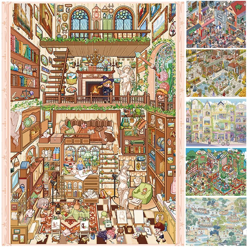 DIY Oil Painting Street Scene  - Miniature Painting Set review and price