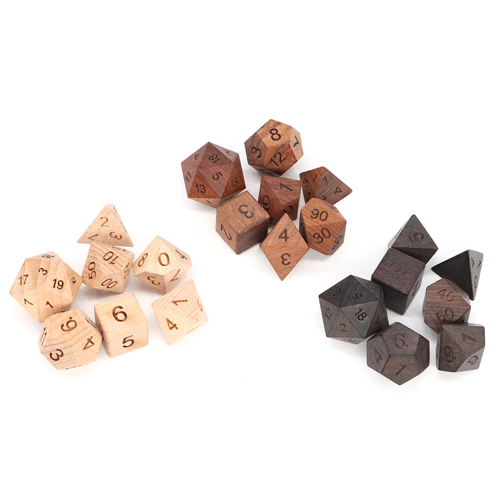 7Pcs/Set Wooden Dice d4-d20 Po - Board Game Roleplay review and price