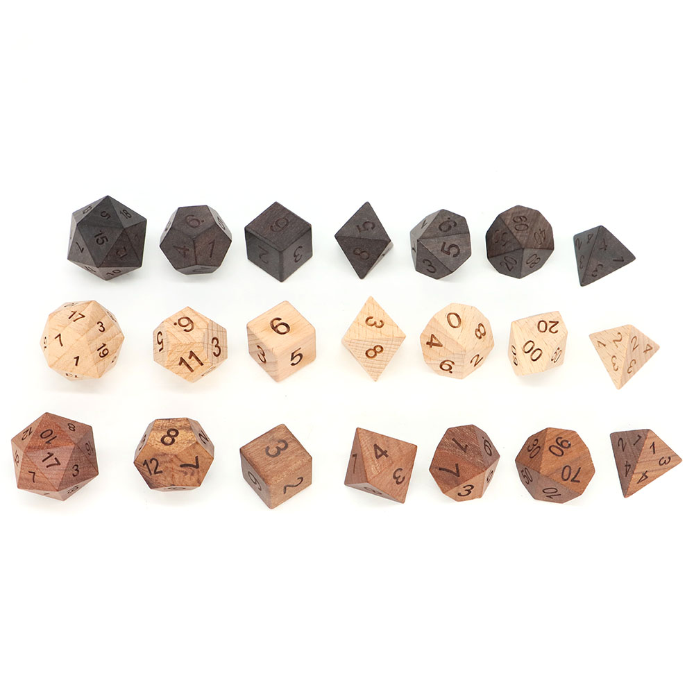 7Pcs/Set Wooden Dice d4-d20 Po - Board Game Roleplay review and price
